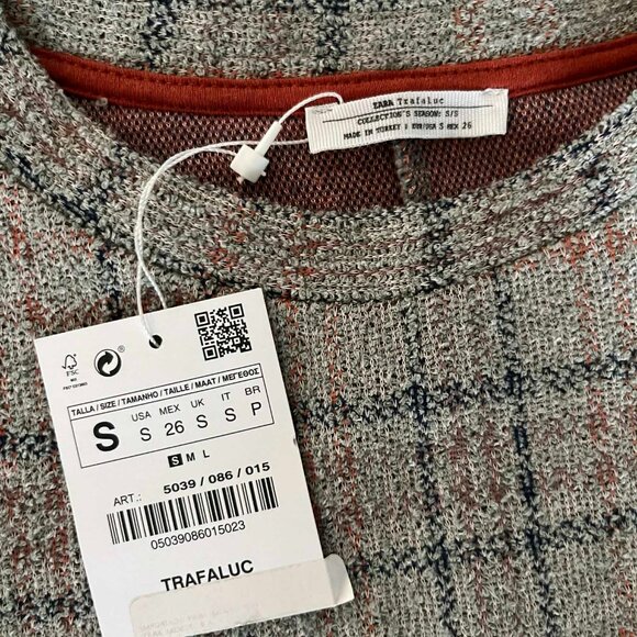 Zara Trafaluc Plaid Short Sleeve Dress - Picture 5 of 6